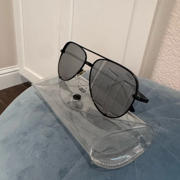 Quay x Desi Aviator Sunglasses - Picture 1 of 5